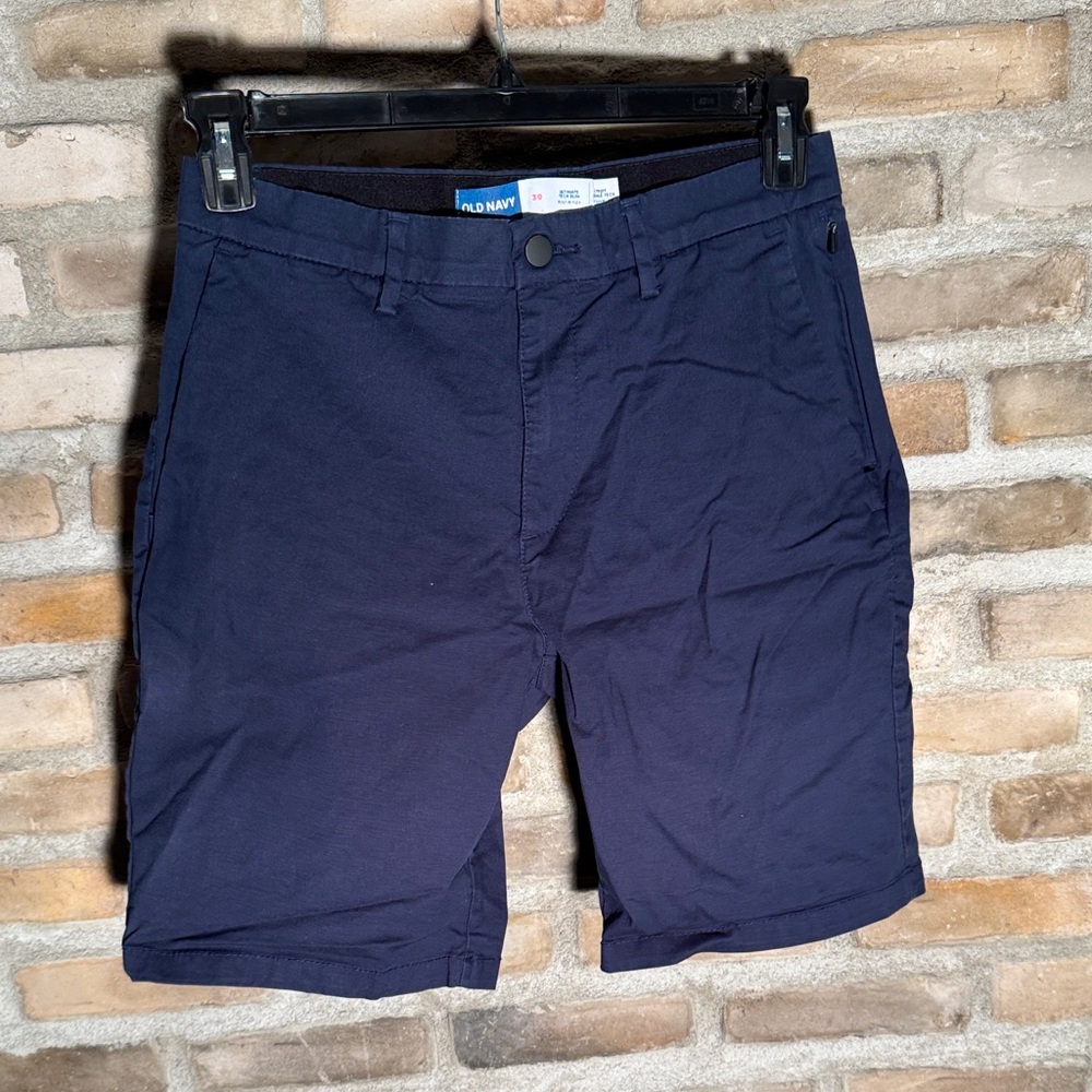 Old Navy Men's Dark Blue Flat Front Shorts